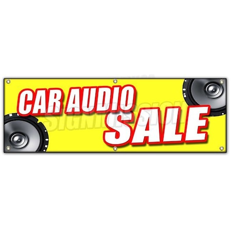 Signmission CAR AUDIO SALE BANNER SIGN mps speakers stereo installation repair amps B-72 Car Audio Sale